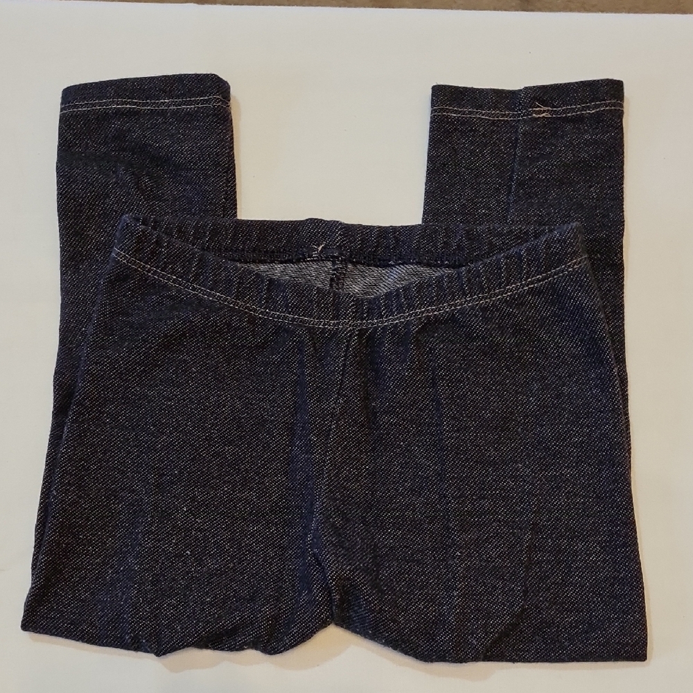 5/$20 Unisex Black Denim-Look Girls Leggings